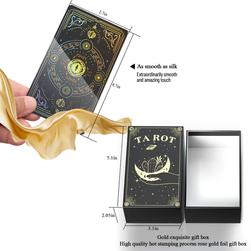 WJPC Gold Foil Edge Tarot Cards with Guidebook Set&Gift Box for Beginner& Expert. Original Design Tarot Cards Decks - Image 2